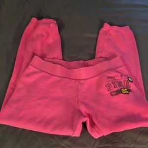 VS Pink sweat capri’s